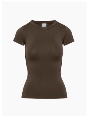 Aritzia Short Sleeve Crewneck Tee - Brown